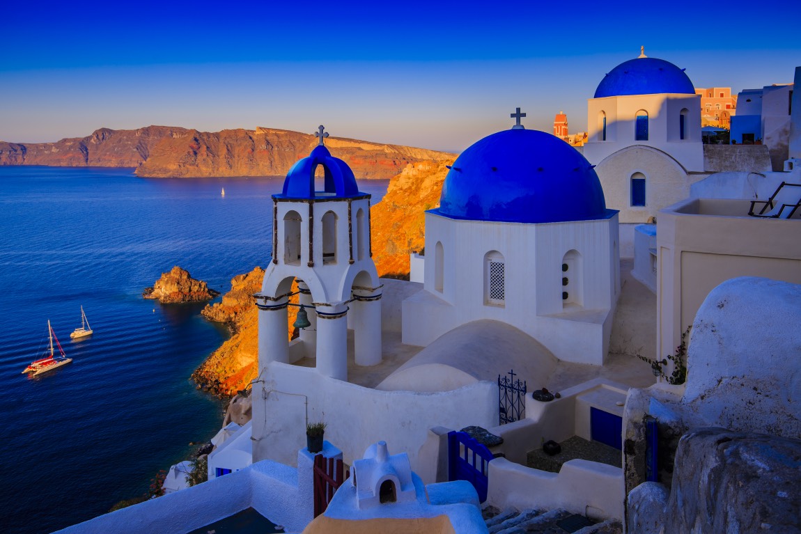 Santorini Church Sunset